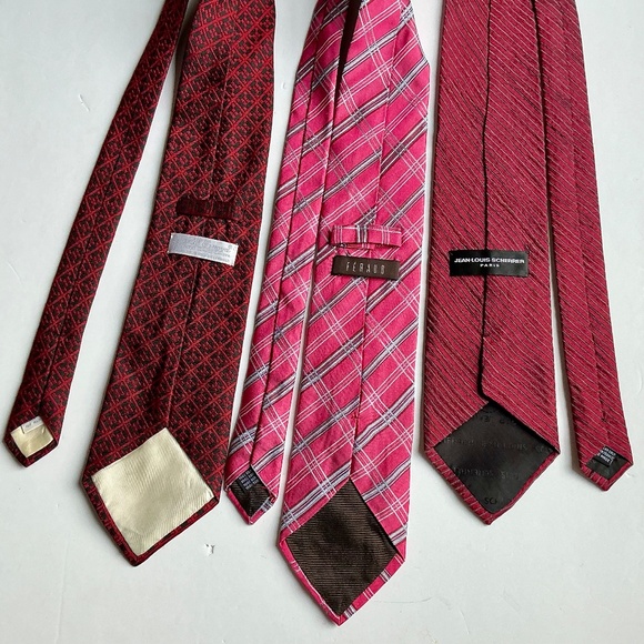 3 French designers ( FERAUD, Canova, Scherre silk ties made in 🇫🇷 & 🇮🇹 - Picture 5 of 7